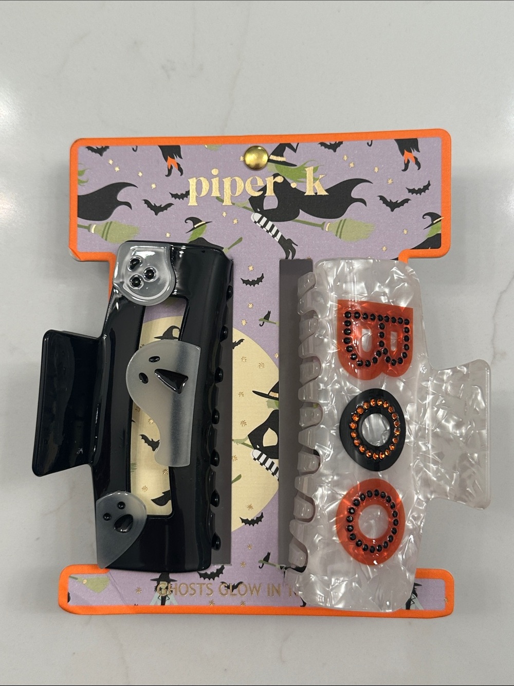 NWT Piper K Halloween Hair Claw Clips Set of 2